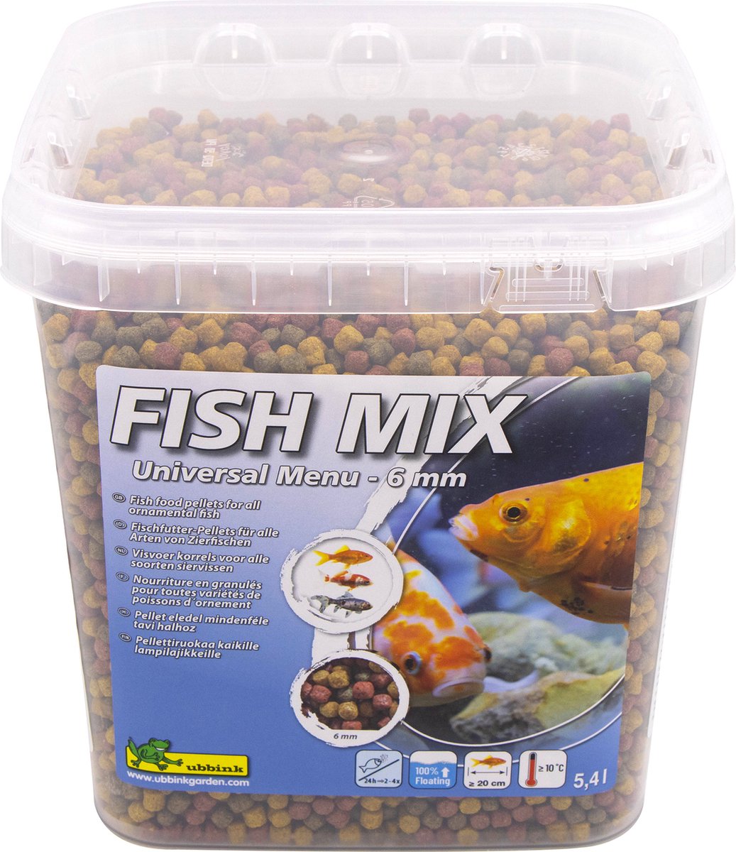 Ubbink Fischfutter Fisch Mix Universal Menü 6 mm 5,4 l