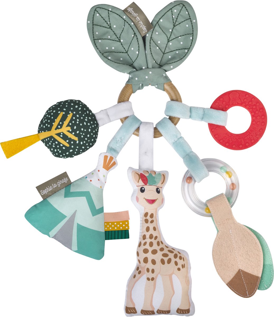 Sophie die Giraffe Aktivitätsring – Rassel – Beißring – Babyspielzeug – Mutterschaftsgeschenk – Babyparty-Geschenk – ab 3 Monaten – 30 x 30 x 4 cm