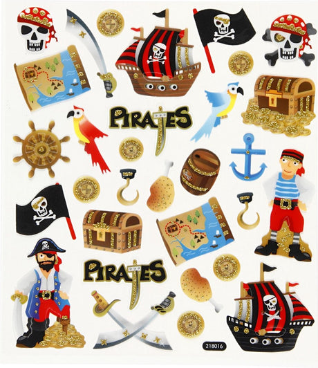 Creativ Firmenaufkleber, Piraten, Blatt 15x16,5 cm, 1 Blatt