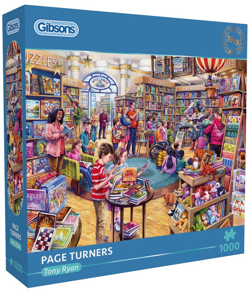 Gibsons Puzzle-Seitenwender mit 1000 nostalgischen Teilen.