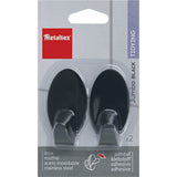 Haken selbstklebend schwarz | 2 Stk
