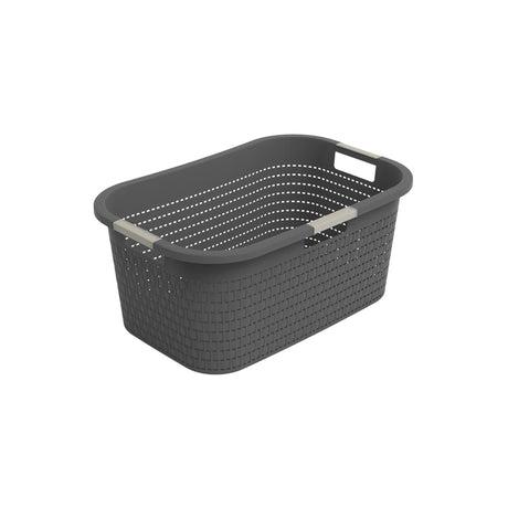 Rotho Wäschekorb Country 40l Anthrazit