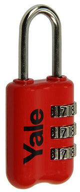 Yale 1018570 - bagage-cijferhangslot rood yp2 23 128 1r 23mm | 5 stuks