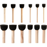 Creativ Company Schaumstoff-Tamponstäbchen, L: 9-10 cm, D 13+20+25+35 mm, 12 Stück 1 Box