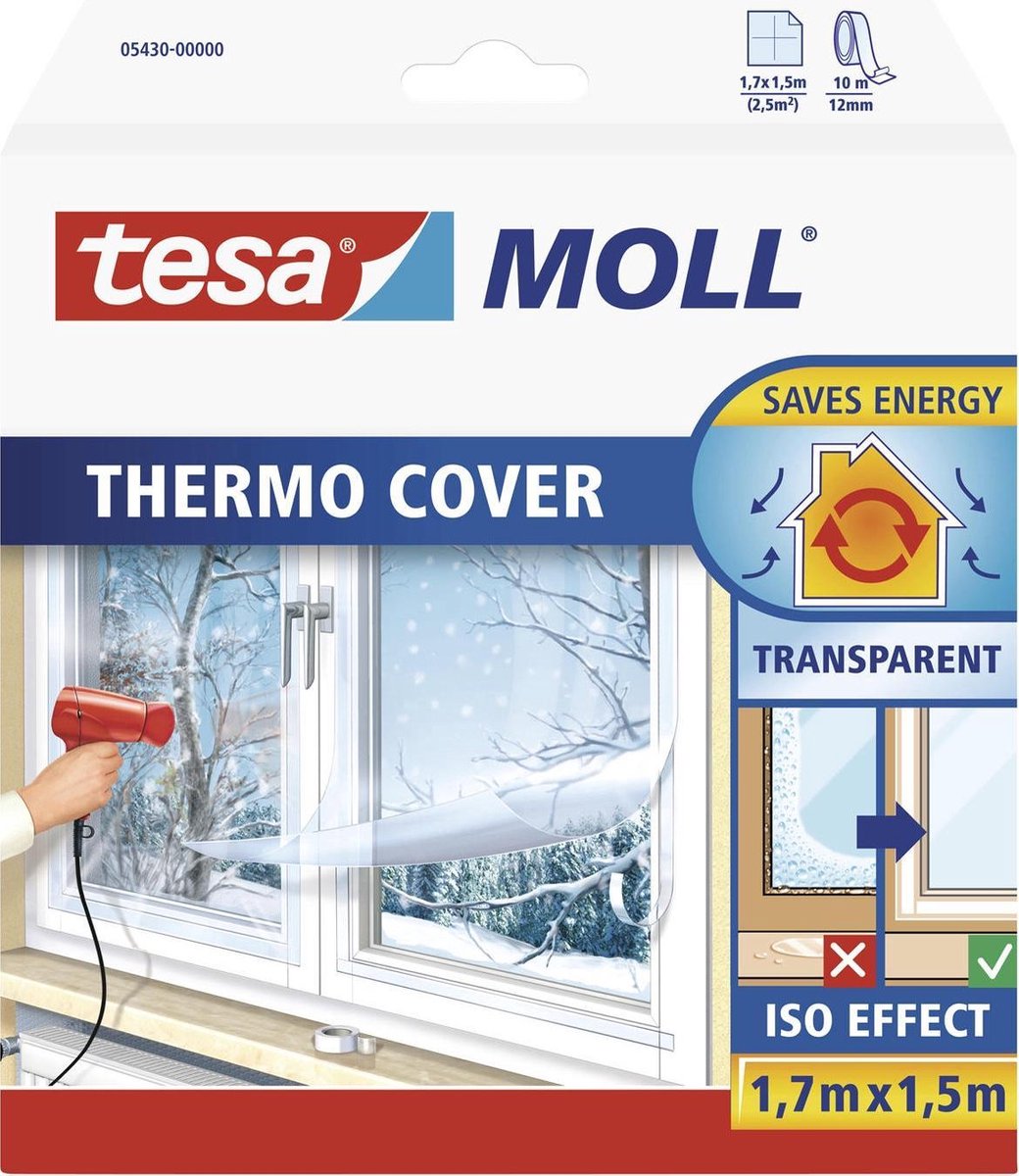 Tesa – Thermoabdeckung-Isolierfolie – 1,7 m x 1,5 m