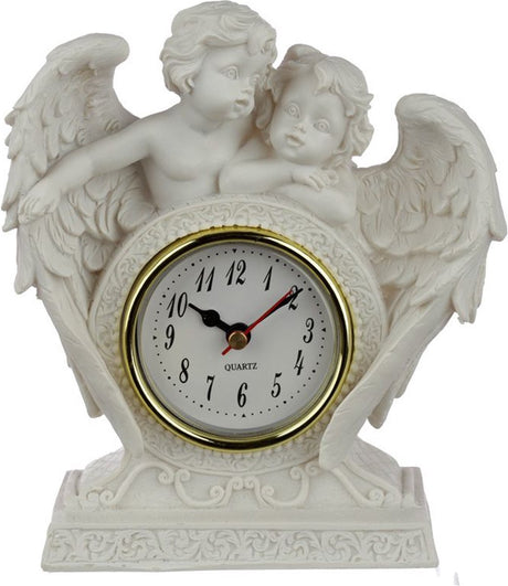 Puckator Boutique Trukado – Cherub Kaminuhr – Peace of Heaven Endless Love – (HxBxT) ca. 15cm x 11cm x 6cm