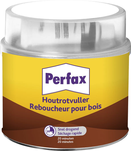 Perfax houtrotvuller 500g | hout restoratie vulmiddel | houtrotvuller voor binnenhuis projecten | rotvuller restoratie.