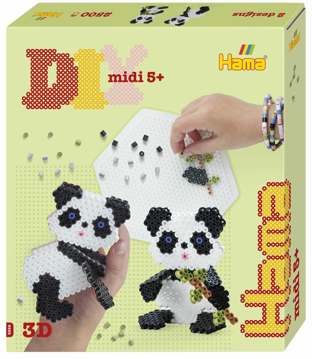 Hama Bügelperlen 3D Panda Set 2500 Stück