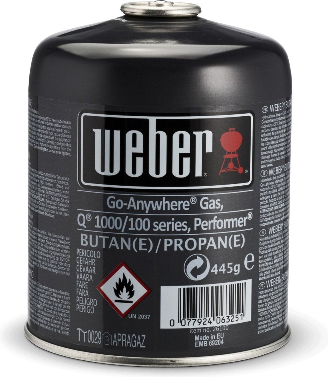Weber Gaskartusche - Kartusche für Grill - 0077924089862