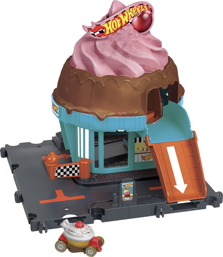 Hot Wheels City Center Spielset – Ice Cream Swirl – Schienenteil – Erweiterung