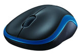 Logitech M185 kabellose optische Maus blau [RF 2,4 GHz, 1000 dpi, 3 Tasten, AA, 10 m]