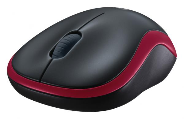 Logitech Logitech M185 bezdrátová optická myši červená [RF 2.4GHz, 1000 dpi, 3-tlačítko, AA, 10m]