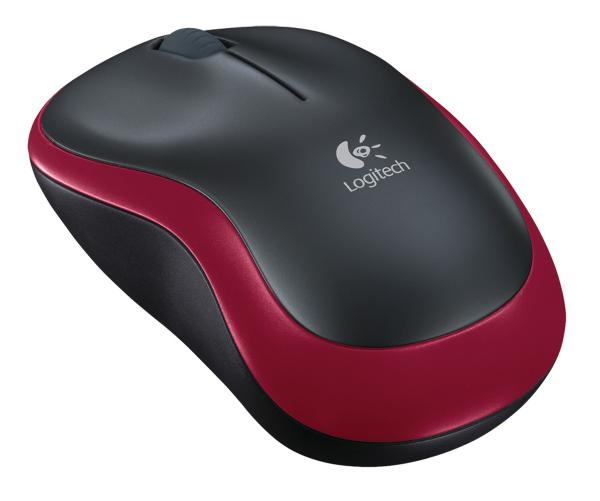 Logitech Logitech M185 bezdrátová optická myši červená [RF 2.4GHz, 1000 dpi, 3-tlačítko, AA, 10m]