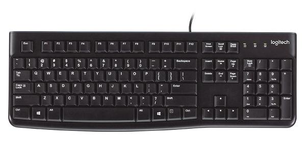 Logitech logitech k120 business style usb keyboard [usb, 104-key, numpad, durable, black]