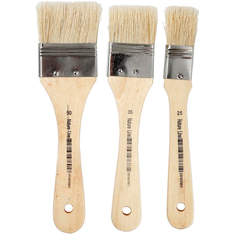 Creativ Company Lack-Lackpinsel, L: 19 cm, B: 25-50 mm, flach, 3 Stück 1 Box