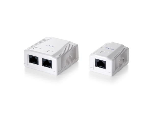 Equip 235111 1-Port Cat.5e Aufputzdose, RJ-45, 5e, weiß, 39 mm, 29,5 mm, 54 mm