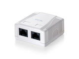 Equip 235112 2-Port Cat.5e Aufputzdose, RJ-45, 5e, weiß, 59 mm, 29,5 mm, 61 mm