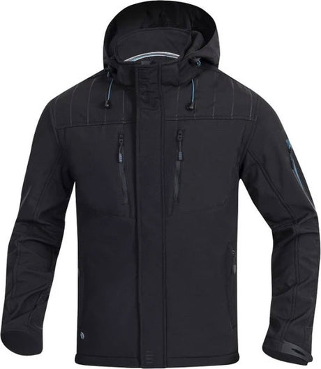 Ardon Arbeits-Outdoor-Ausrüstung Ardon 4tech Softshelljacke | meine Herren | schwarz | l | Hochgradig wasserabweisende und atmungsaktive Arbeitsjacke mit abnehmbarer Kapuze