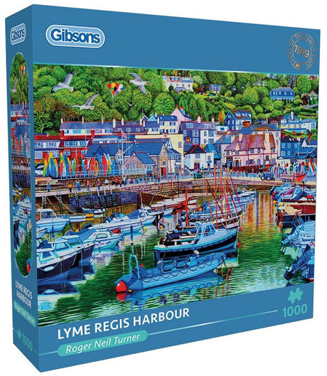 Gibsons – Lyme Regis Harbour (von Roger Turner) – 1000 Teile 68 × 49 cm (B × H) – Puzzle für Erwachsene