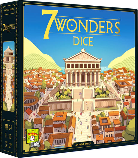 Asmodee Brettspiel 7 Wonders Würfel-Strategiespiel für Familien.
