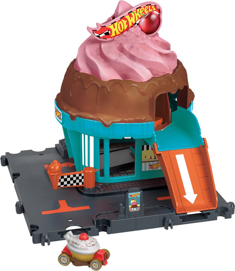 Hot Wheels City Center Spielset – Ice Cream Swirl – Schienenteil – Erweiterung