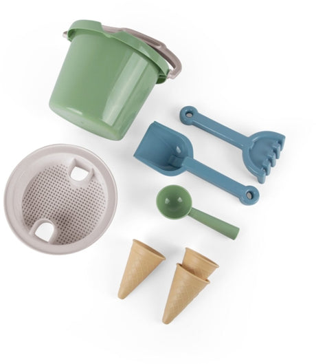 Dantoy Strandset Eimer mit Eistüten – 8 Stück grün