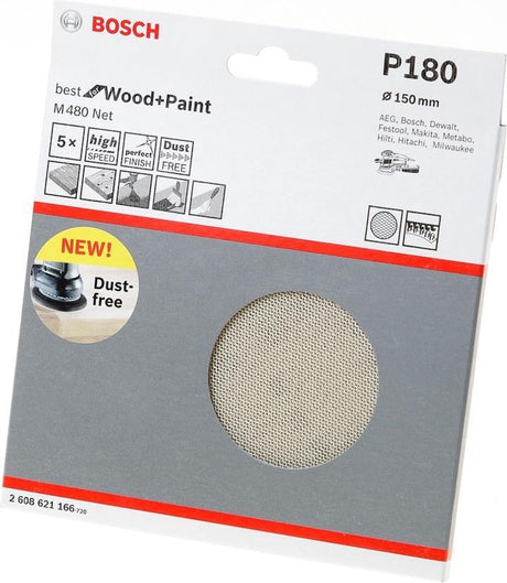 Bosch 5x Schleifblatt 150 mm k180 - 2608621166