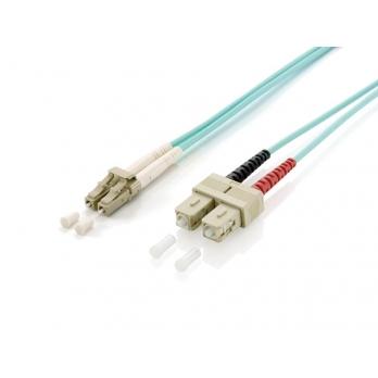 Equip equip 255319 fiber optic adapter cable, lc sc, multi-mode, om3, 50 125µ, lsoh, 0,5m, turquoise