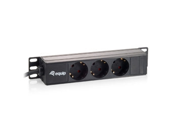 Equip 333299 Steckdosenleiste 3bay cee7 4 W. 1,8 m Kabel, schwarz (10 Zoll)