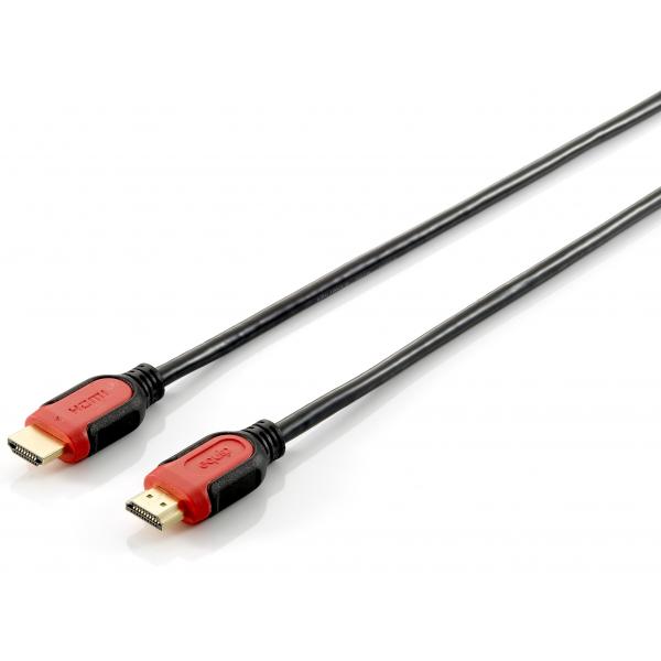 Equip 119341 Hochgeschwindigkeits-HDMI-1.4-Kabel mit Ethernet, Typ A, m->m, 1 m,