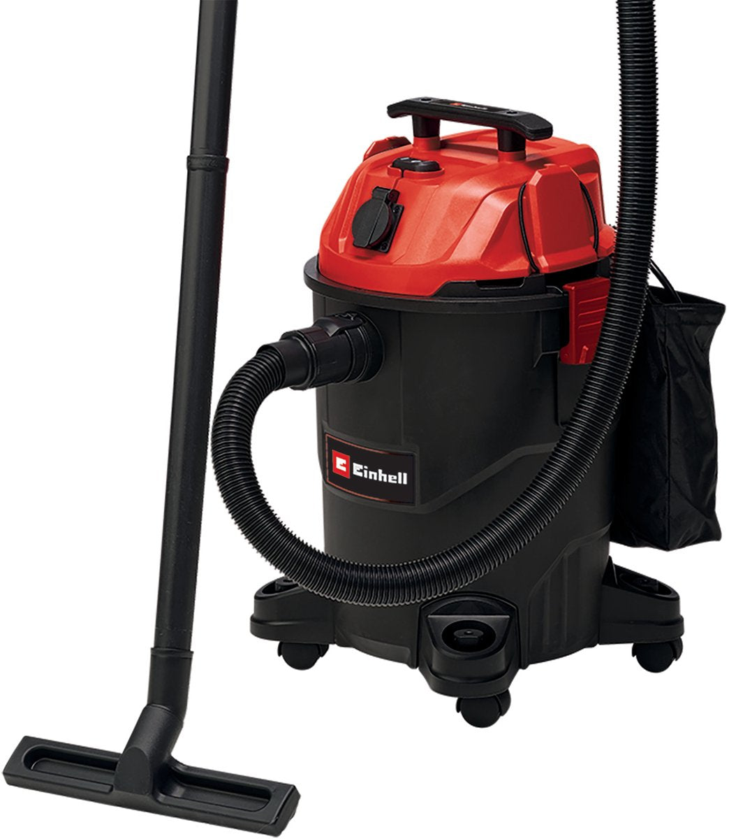 Einhell Elektro-Nass-Trockensauger TC-VC 1825 A – 1250 W – 180 mbar – 25 l – 2-teiliges Kunststoffrohr – 250 cm Saugschlauch – automatische Steckdose: 2200 W