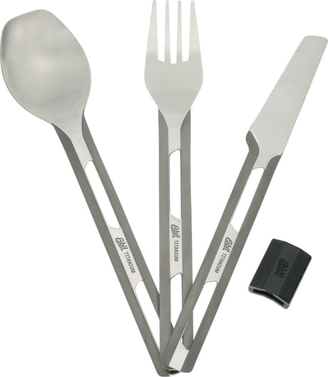 Esbit Campingbesteck – Titan – Silikonhülle – extra tiefer Löffel