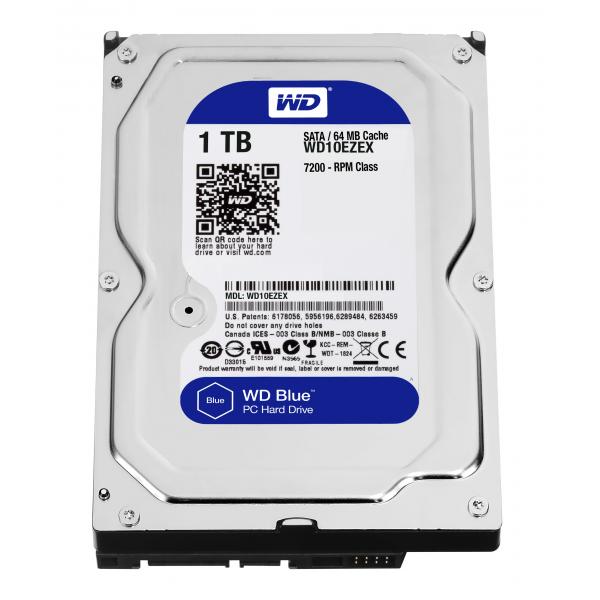 Western Digital wd10ezex Caviar Blue HDD, 1 TB, 3,5, SATA3, 64 MB, 7200 U/min, 150 Mibit/s, 6,8 W