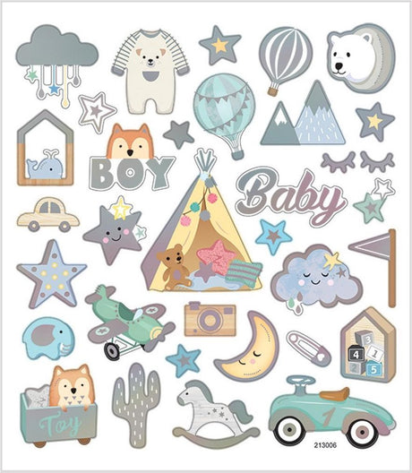 Creativ Company Aufkleber Baby Boy, 1 Blatt