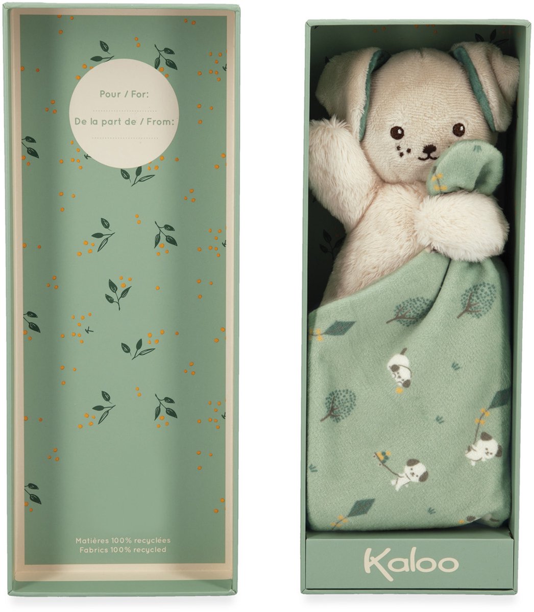 Kaloo - Carre Douceur - Kuscheltuch - Hund - Grün