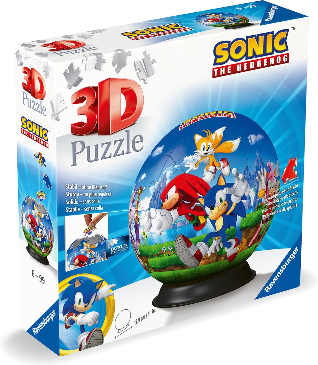 Ravensburger 3D-Puzzleball Der Igel, 72 Teile.