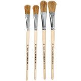 Creativ Company Lack-Lackpinsel, Größe 10+16, L: 13-18 mm, B: 13-17 cm, flach, 4 Stück 1 Box