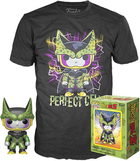 Funko Dragon Ball Z Sammelfigur T-Shirt-Set -s- Pop! Abschlagbox Perfect Cell Black