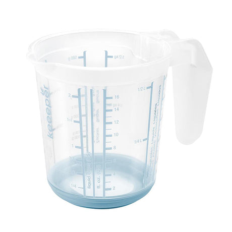 Keeper Kunststoff-Messbecher, rutschfest, 0,5 l, 10,5 x 11,5 cm, nordisches Blau
