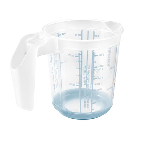 Keeper Kunststoff-Messbecher, rutschfest, 0,5 l, 10,5 x 11,5 cm, nordisches Blau