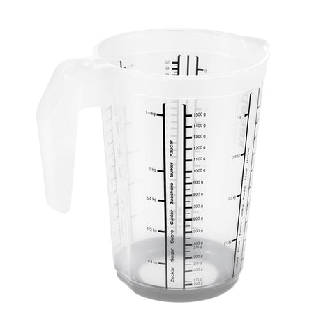 Keeper Kunststoff-Messbecher, rutschfest, 1,5 l, 13,5 x 19 cm, nordisches Grau