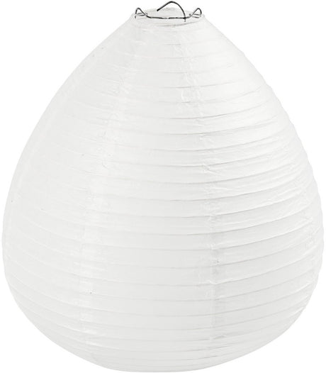 Creativ Company Reispapierlampe weißer Tropfen, 27cm