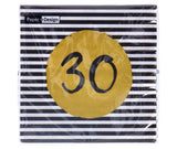 Servietten 30. Geburtstag 33x33 cm | 4 Stück