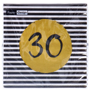Servietten 30. Geburtstag 33x33 cm | 4 Stück