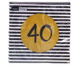Servietten 40. Geburtstag 33x33 cm | 4 Stück