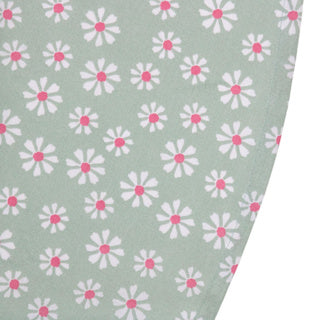 Daisy flowers tafelkleed textiel groen rond 160 cm