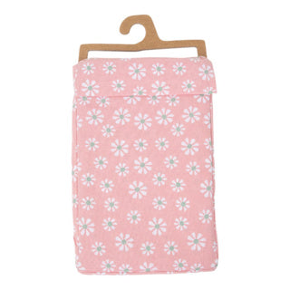 Daisy flowers tafelkleed textiel roze 140x250 cm