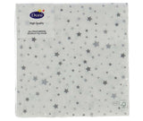 Duni Servietten Silber Sternenstaub 33 x 33 cm | 12 Stück