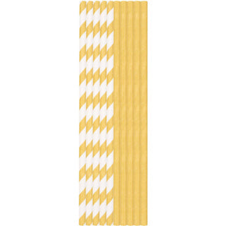 Duni Strohhalme, Gold 25 Stück Papier | 10 Stück