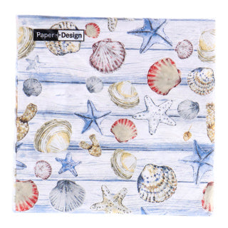 Duni Servietten Strandmuscheln 33x33 cm | 12 Stück